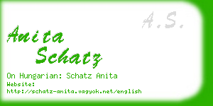 anita schatz business card